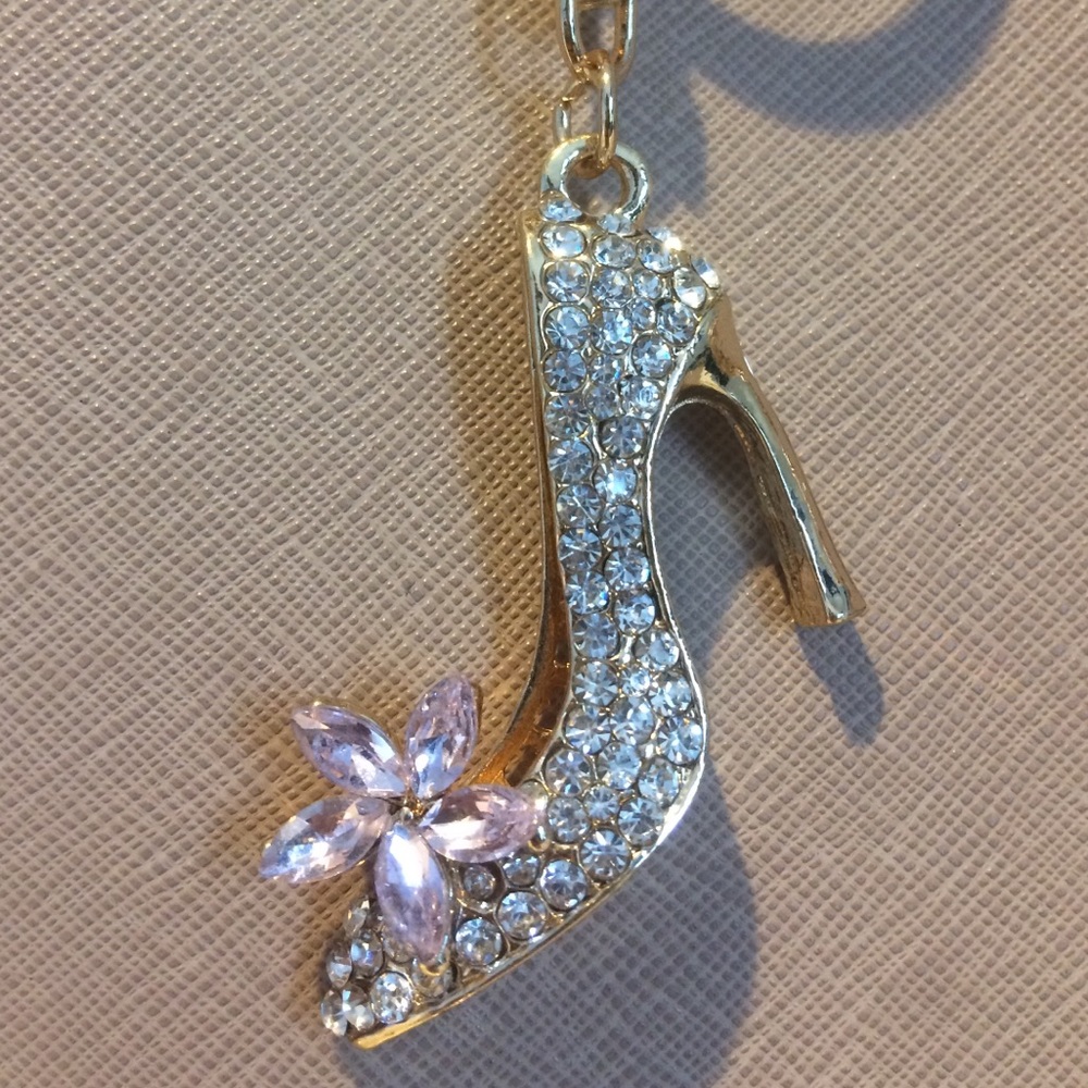 Crystal High Heel Pocketbook Charm / Key Ring - Picture 2 of 6